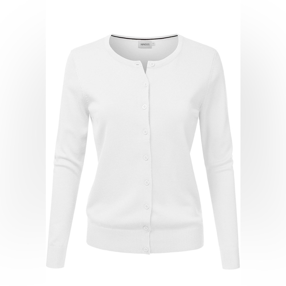 NWOT JJ Perfection Button Down Knit Cardigan Long Sleeve Sweater SIZE S